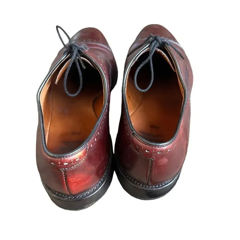Allen Edmonds Hale Men's Brown Leather Cap Toe Lace Up Dress Shoes Size 10.5